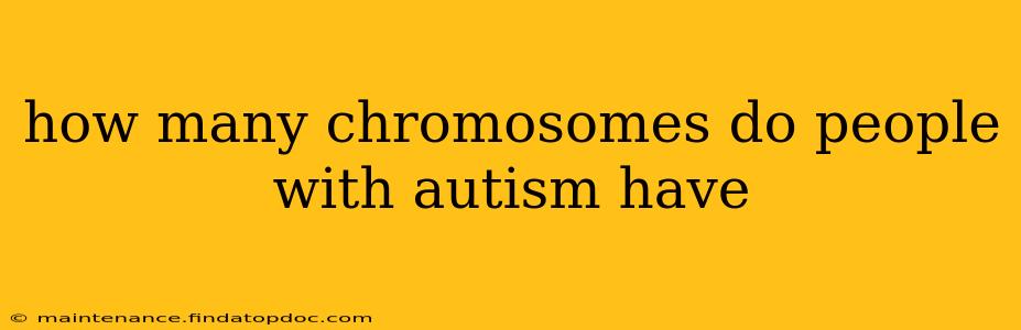 how many chromosomes do people with autism have