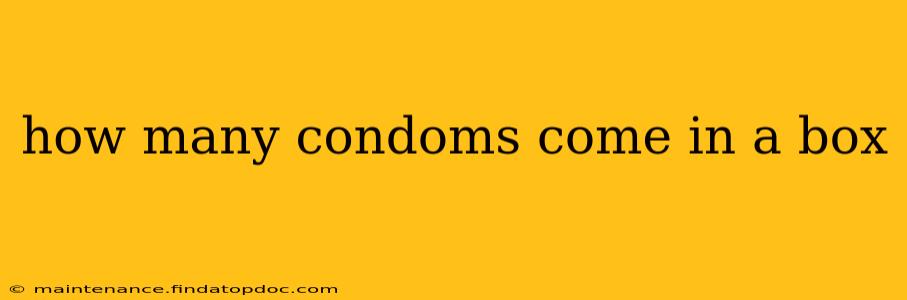 how many condoms come in a box
