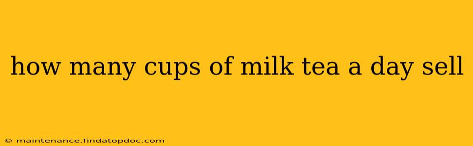 how many cups of milk tea a day sell