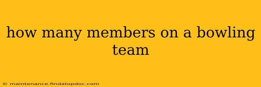 how many members on a bowling team