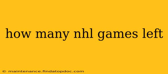 how many nhl games left