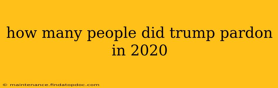 how many people did trump pardon in 2020