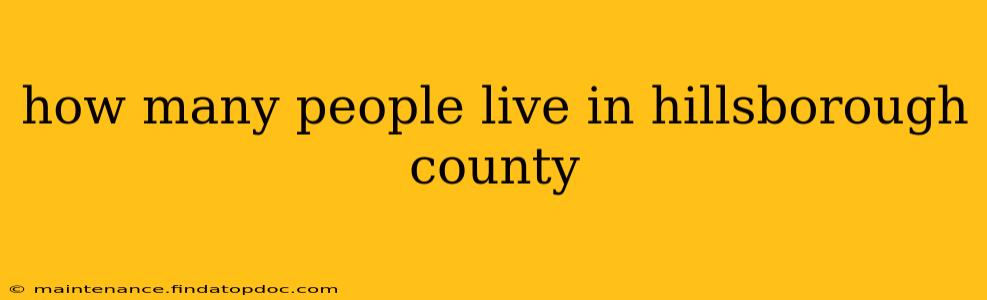 how many people live in hillsborough county
