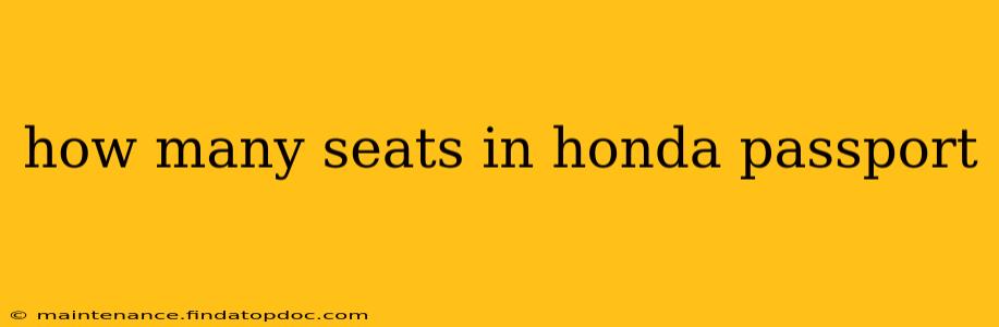 how many seats in honda passport