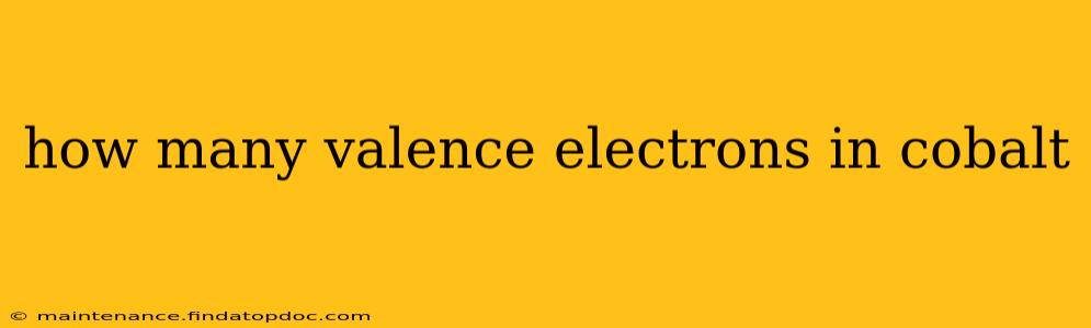 how many valence electrons in cobalt