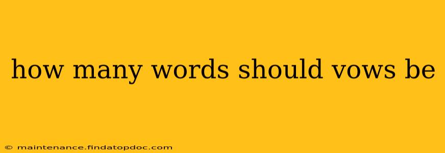 how many words should vows be