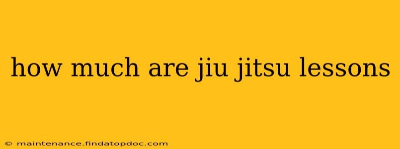 how much are jiu jitsu lessons