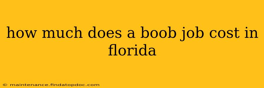 how much does a boob job cost in florida