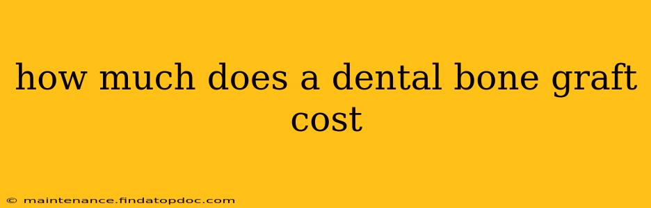 how much does a dental bone graft cost