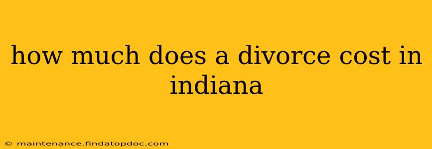 how much does a divorce cost in indiana