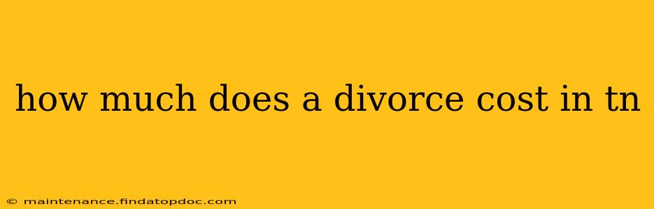 how much does a divorce cost in tn