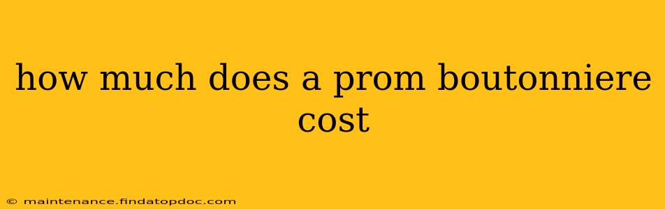 how much does a prom boutonniere cost