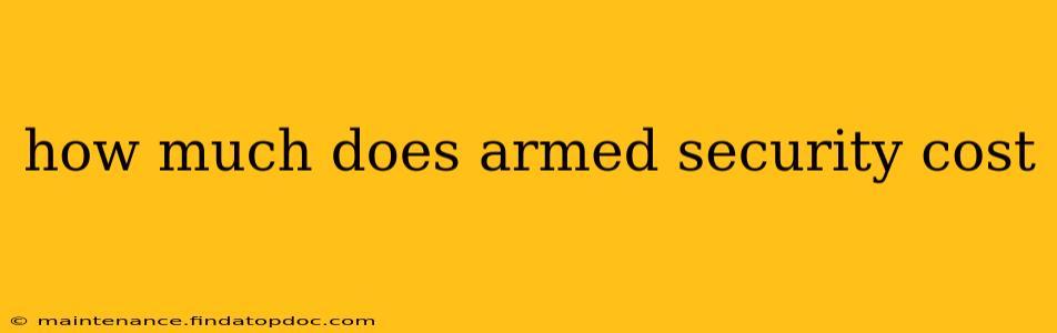 how much does armed security cost