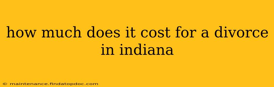 how much does it cost for a divorce in indiana