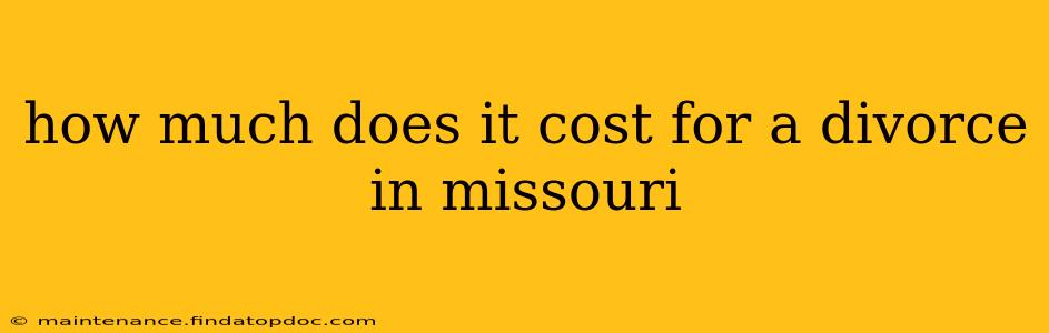 how much does it cost for a divorce in missouri
