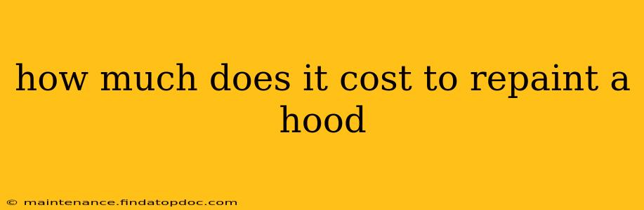 how much does it cost to repaint a hood