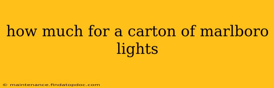 how much for a carton of marlboro lights