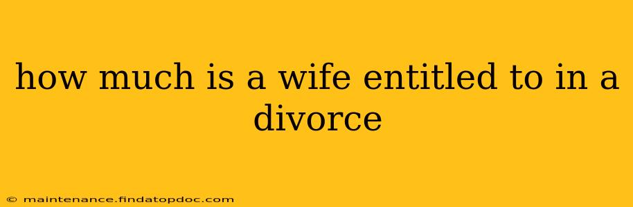 how much is a wife entitled to in a divorce