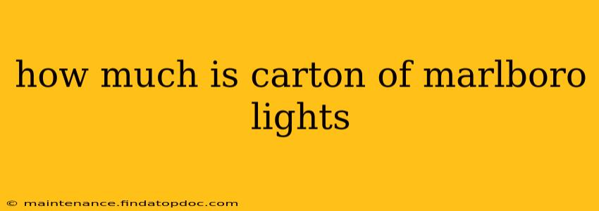 how much is carton of marlboro lights