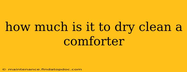 how much is it to dry clean a comforter
