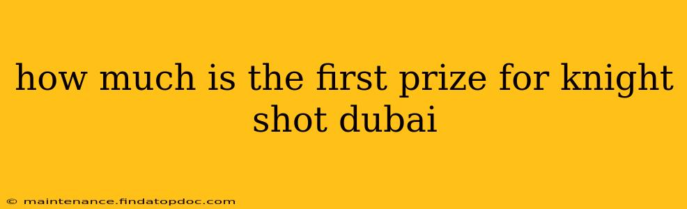 how much is the first prize for knight shot dubai