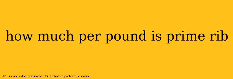 how much per pound is prime rib