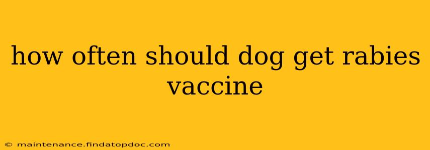 how often should dog get rabies vaccine