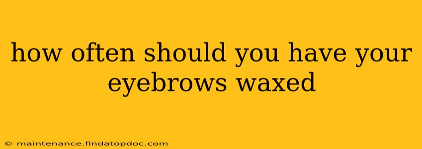 how often should you have your eyebrows waxed
