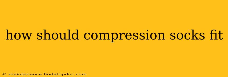 how should compression socks fit