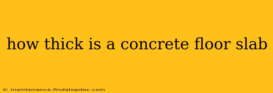how thick is a concrete floor slab