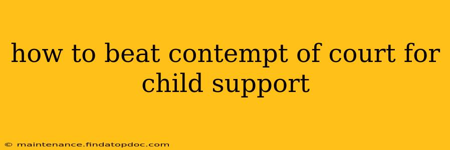 how to beat contempt of court for child support