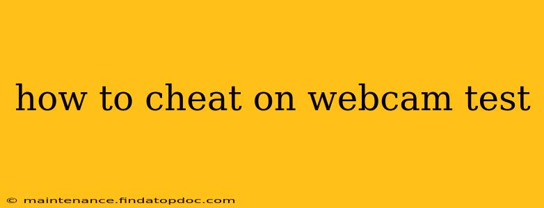 how to cheat on webcam test