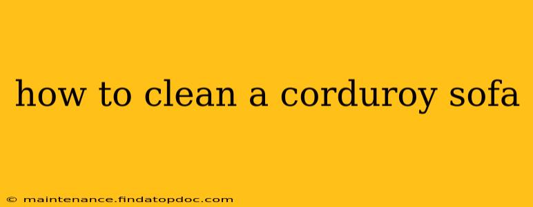 how to clean a corduroy sofa