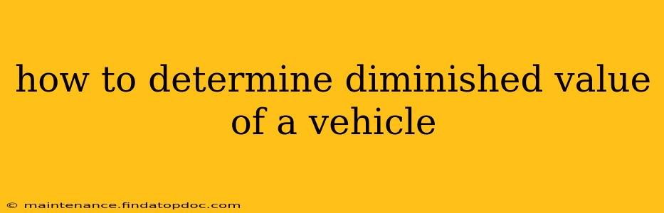 how to determine diminished value of a vehicle