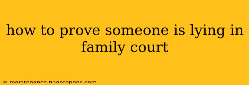 how to prove someone is lying in family court
