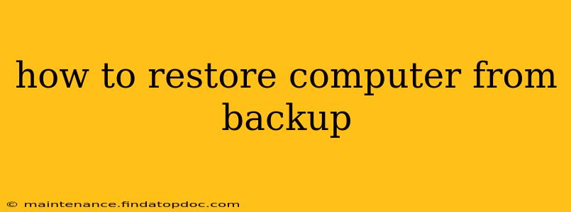 how to restore computer from backup