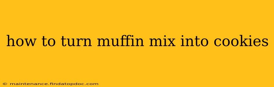 how to turn muffin mix into cookies