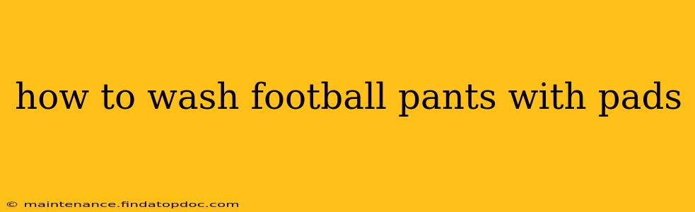 how to wash football pants with pads
