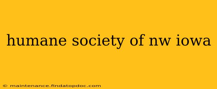 humane society of nw iowa