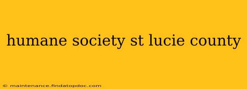 humane society st lucie county