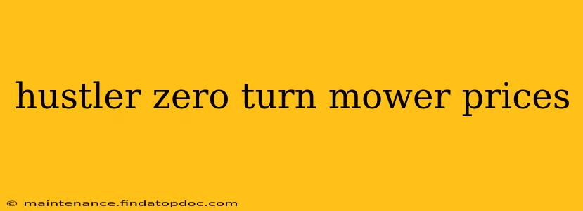 hustler zero turn mower prices