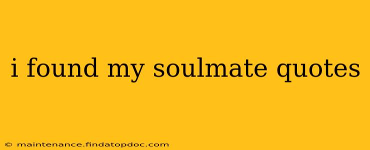 i found my soulmate quotes