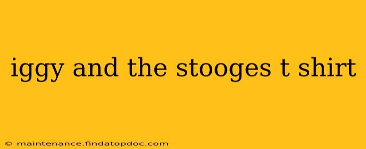 iggy and the stooges t shirt