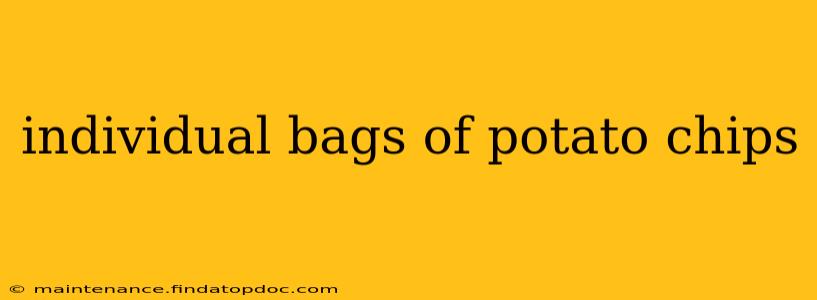 individual bags of potato chips