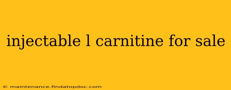 injectable l carnitine for sale