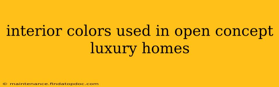 interior colors used in open concept luxury homes