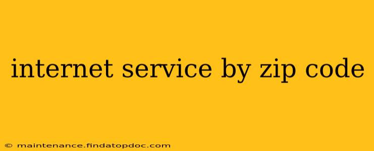 internet service by zip code