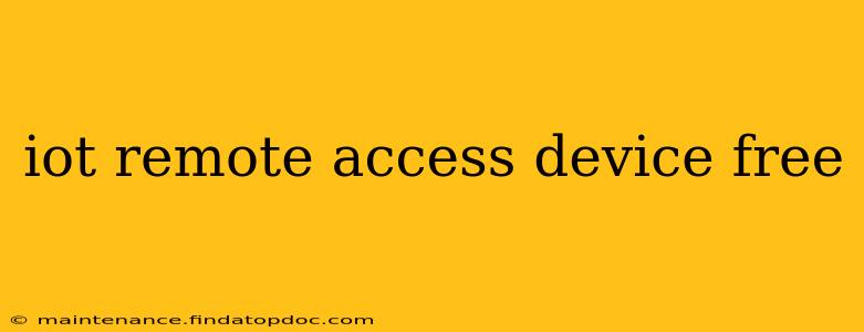 iot remote access device free