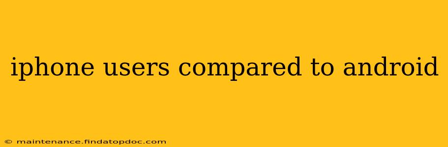 iphone users compared to android