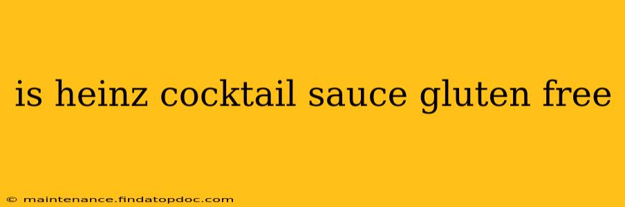 is heinz cocktail sauce gluten free